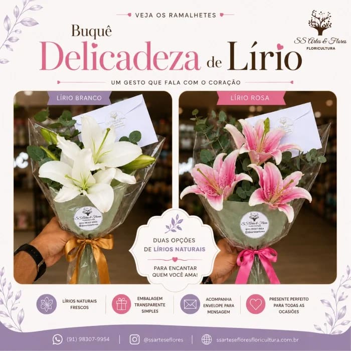 Buquê Delicadeza de lírio