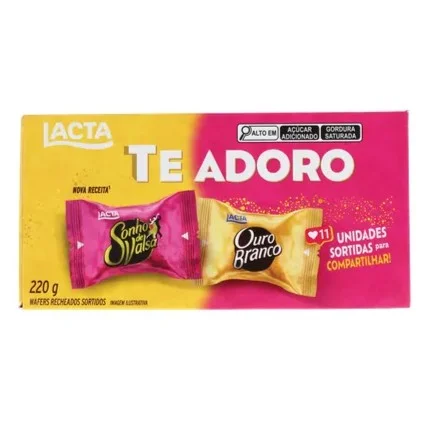 Caixa Lacta Sortidos Sonho de Valsa e Ouro Branco 220G